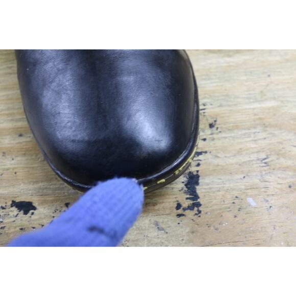 Dr Doc Martens Boots Mens 11 Black Leather Tobas Combat Shoes - Picture 12 of 14